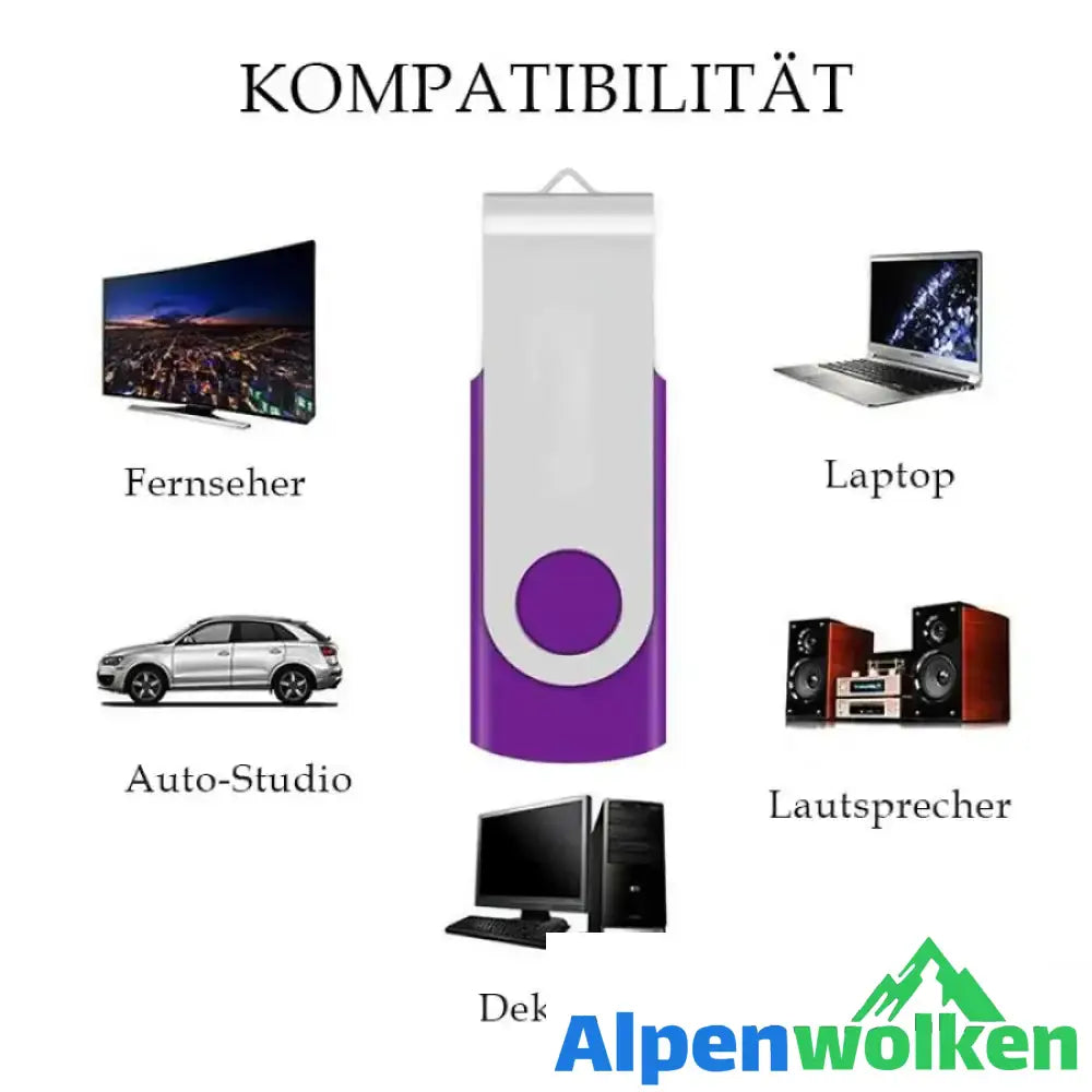 Alpenwolken - Metall rotierender USB