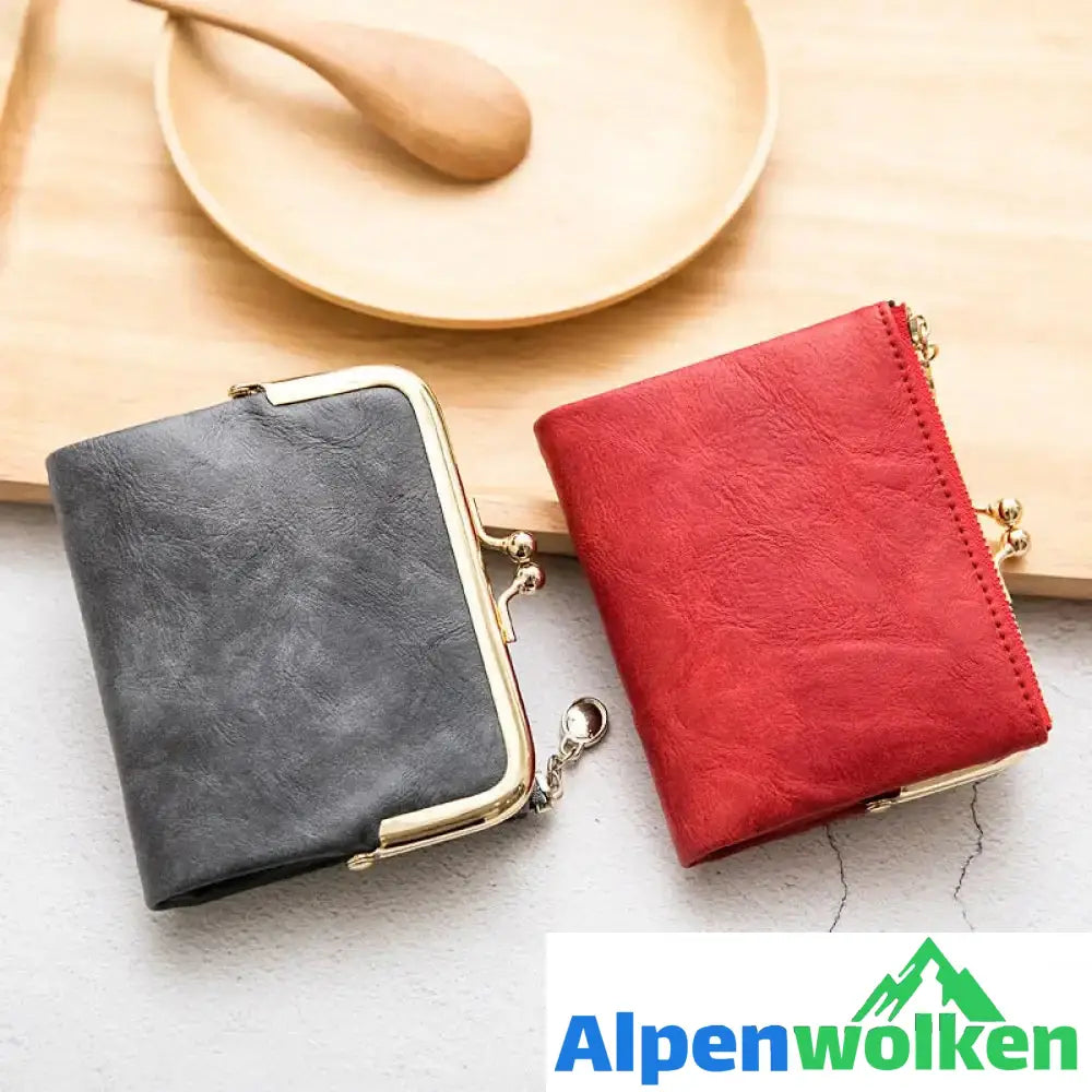 Alpenwolken - Mini Fashion Damen quadratische kurze Geldbörse