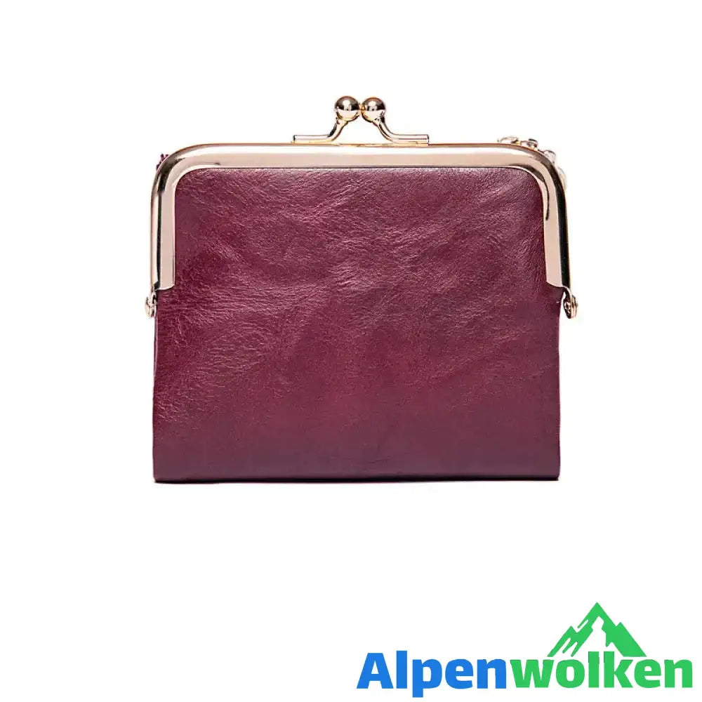 Alpenwolken - Mini Fashion Damen quadratische kurze Geldbörse Lila