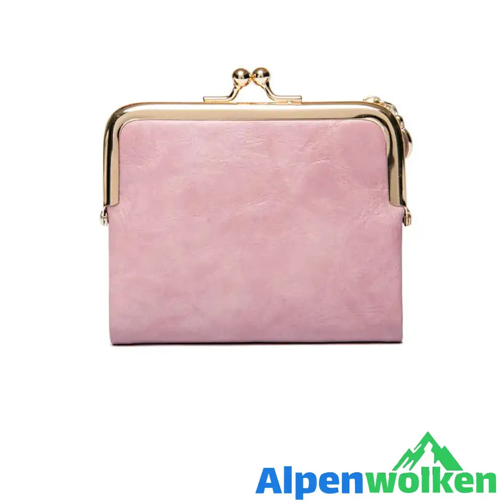 Alpenwolken - Mini Fashion Damen quadratische kurze Geldbörse Rosa