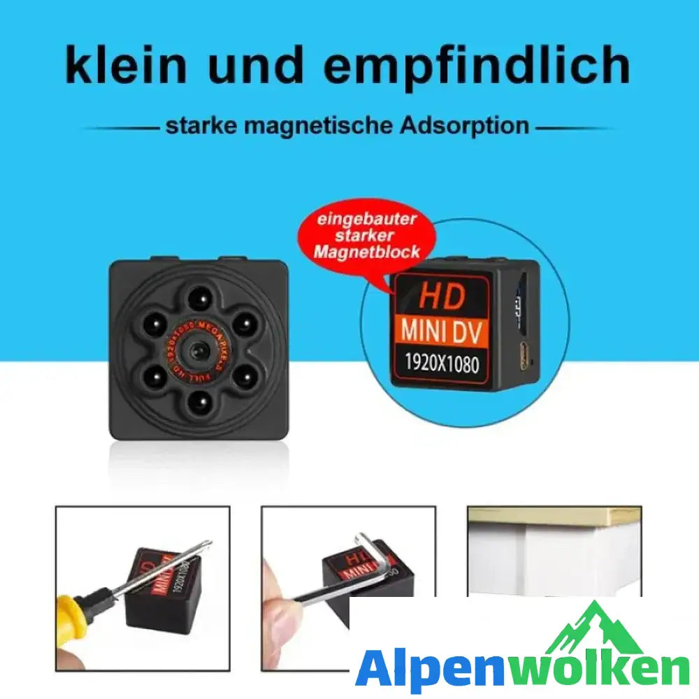 Alpenwolken - Mini HD 1080P Action Kamera Auto DVR