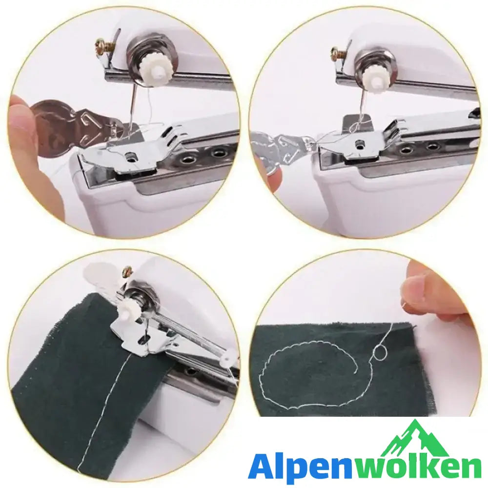 Alpenwolken - Mini Nähmaschine, Tragbare Handnähmaschine DIY Zuhause