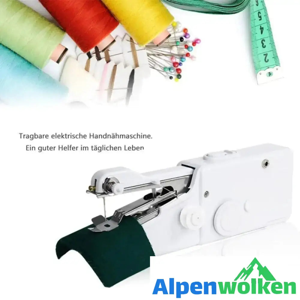 Alpenwolken - Mini Nähmaschine, Tragbare Handnähmaschine DIY Zuhause