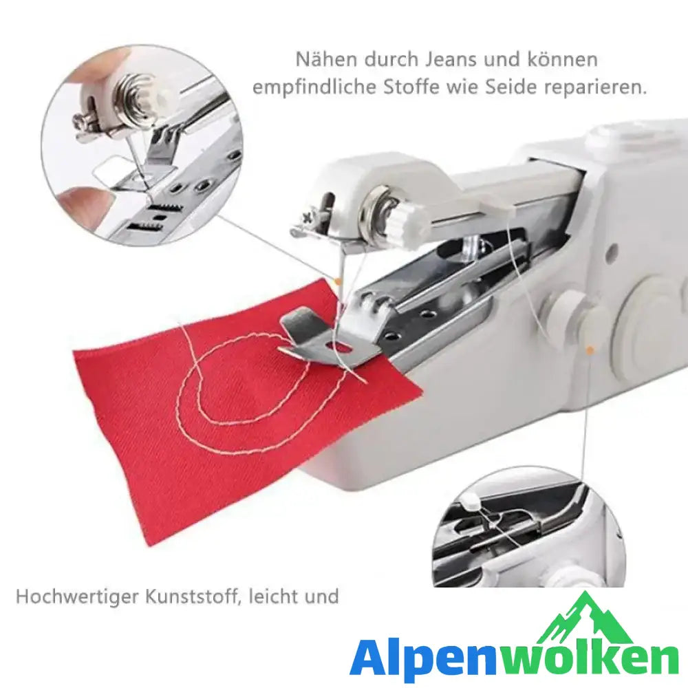 Alpenwolken - Mini Nähmaschine, Tragbare Handnähmaschine DIY Zuhause