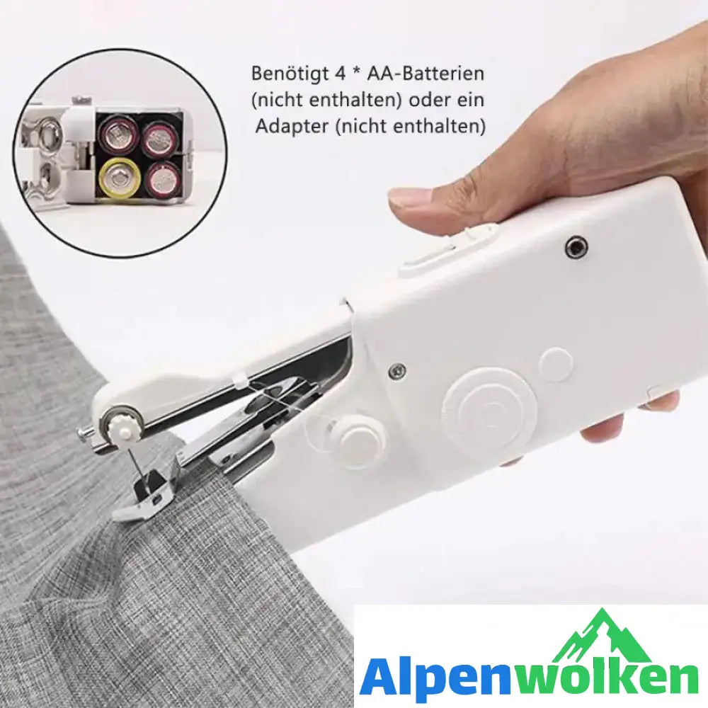 Alpenwolken - Mini Nähmaschine, Tragbare Handnähmaschine DIY Zuhause