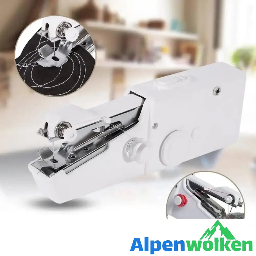 Alpenwolken - Mini Nähmaschine, Tragbare Handnähmaschine DIY Zuhause