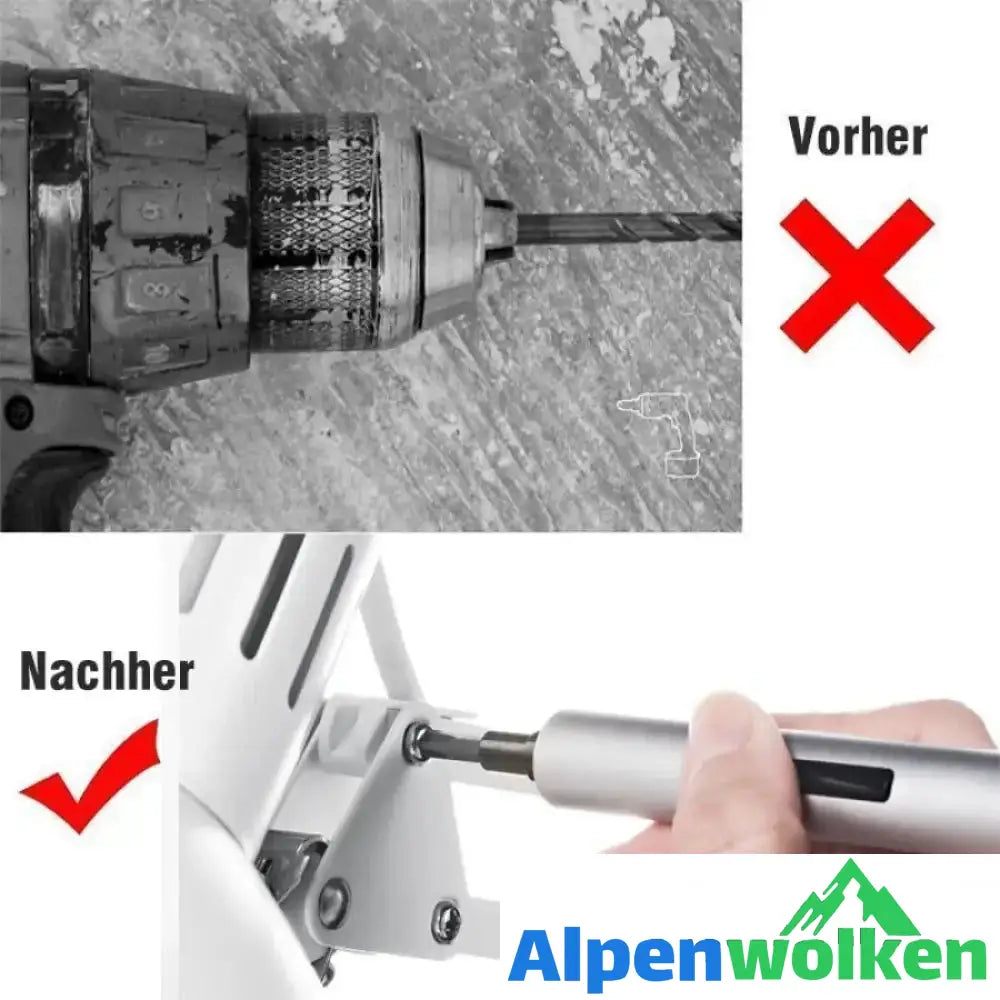 Alpenwolken - Mini Schnurlos Akkuschrauber Kit