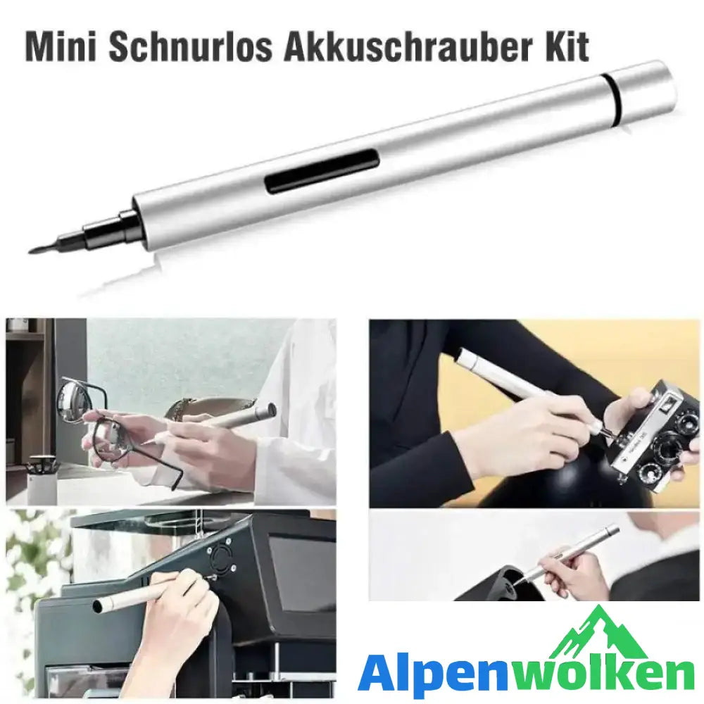 Alpenwolken - Mini Schnurlos Akkuschrauber Kit