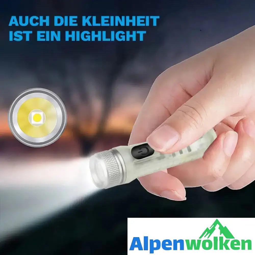 Alpenwolken - Mini-Taschenlampe mit starkem Licht