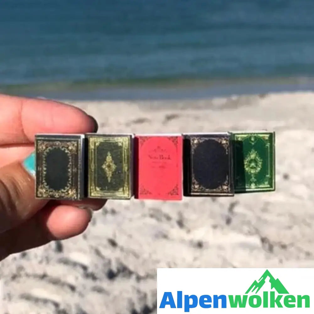 Alpenwolken - 📗📕📔📙Miniatur-Buch-Haarspange