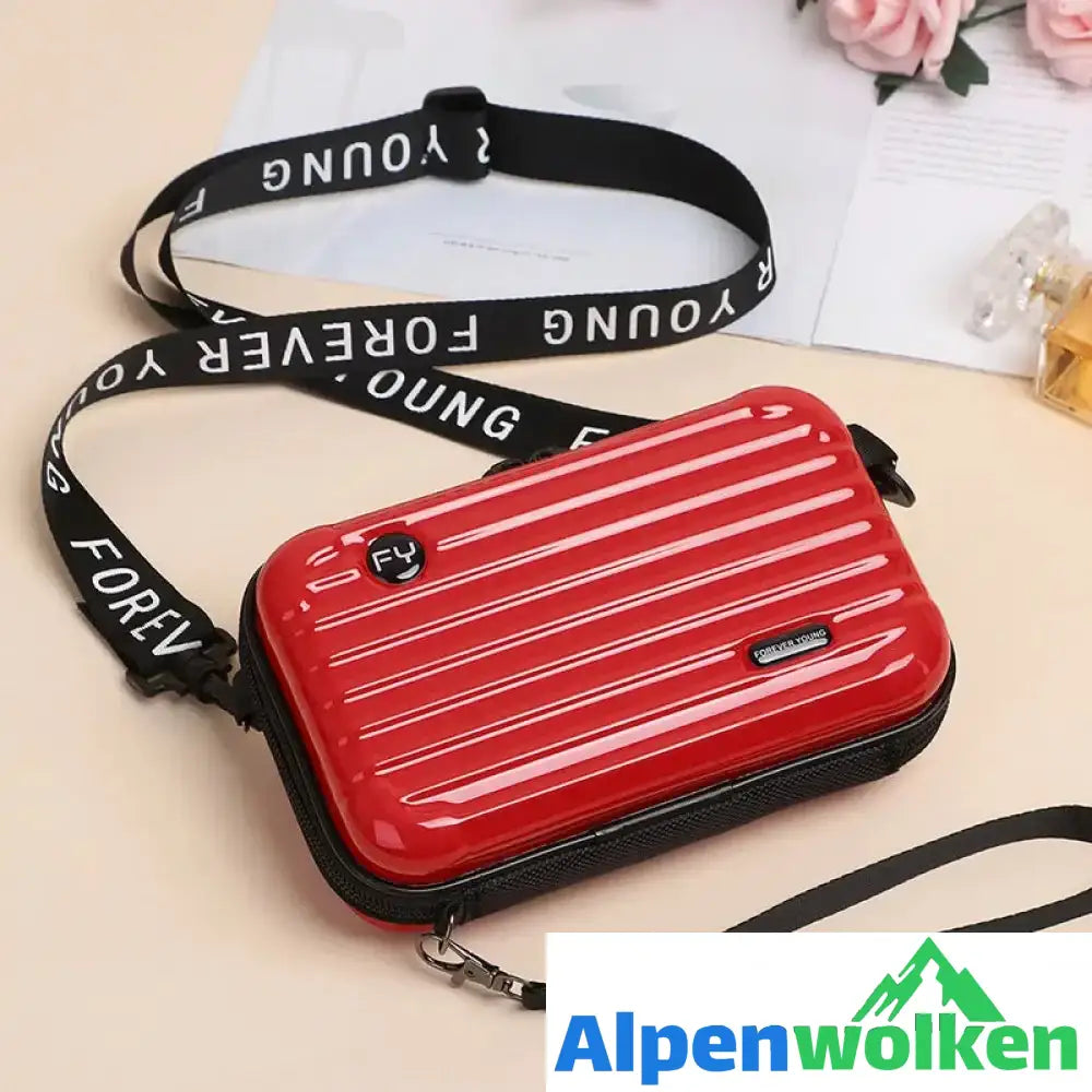 Alpenwolken - Minihandtasche für Damen Rot