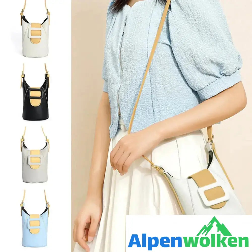 Alpenwolken - Minimalistische Bucket-Umhängetasche für Damen