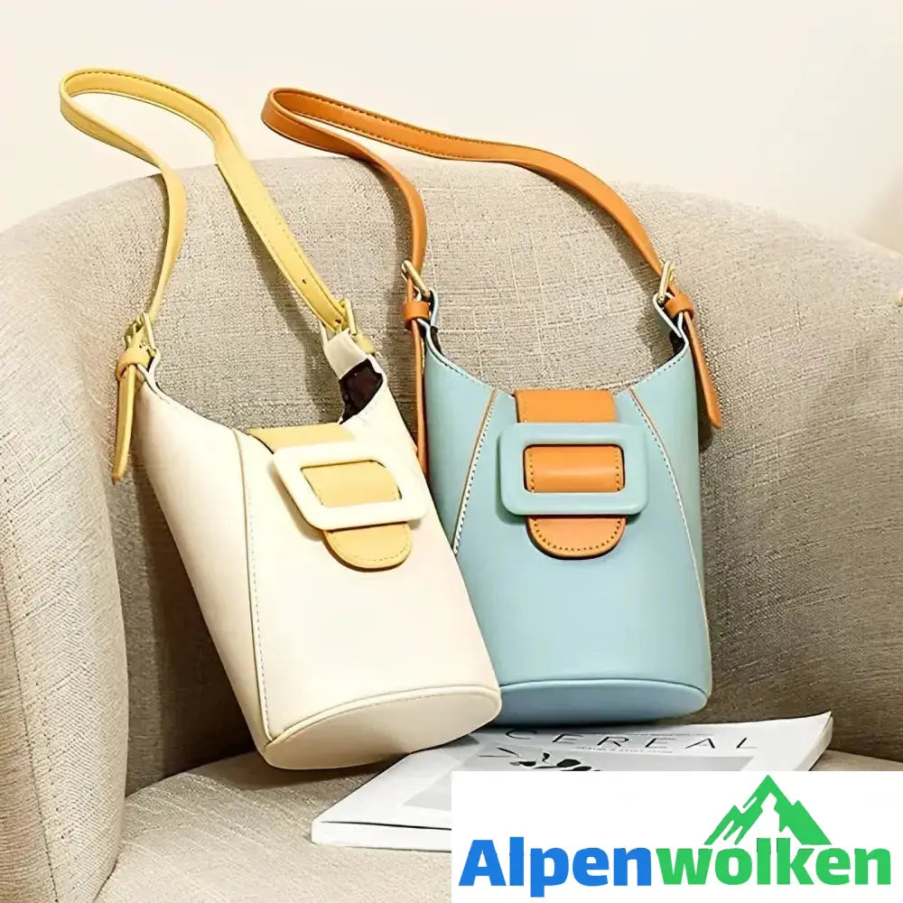 Alpenwolken - Minimalistische Bucket-Umhängetasche für Damen