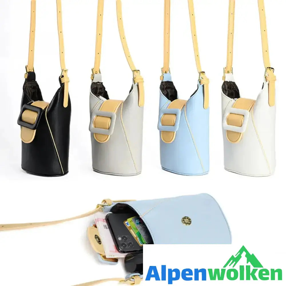 Alpenwolken - Minimalistische Bucket-Umhängetasche für Damen