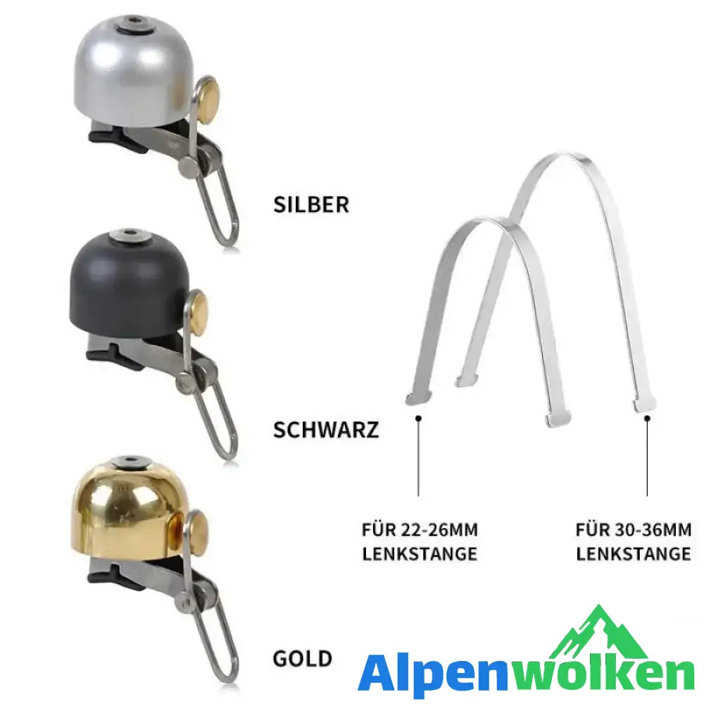 Alpenwolken - Minimalistische Fahrradklingel, für Alle Fahrrad