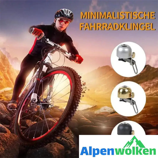 Alpenwolken - Minimalistische Fahrradklingel, für Alle Fahrrad