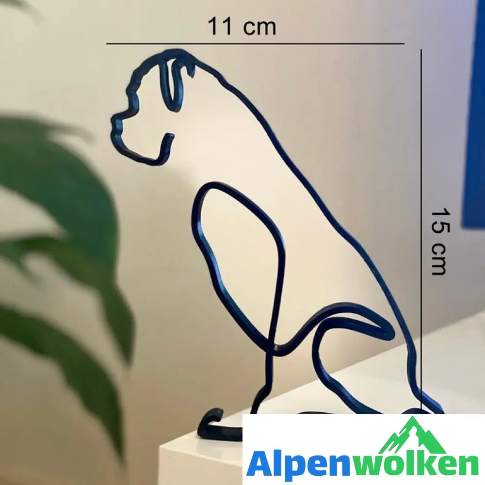 Alpenwolken - Minimalistische Hundeskulptur Boxer