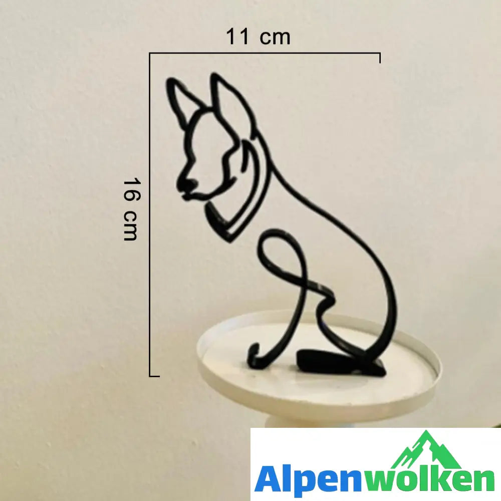 Alpenwolken - Minimalistische Hundeskulptur Deutscher Schäferhund