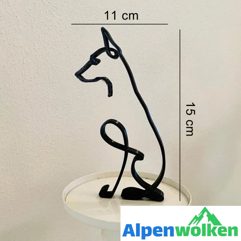 Alpenwolken - Minimalistische Hundeskulptur Dobermann