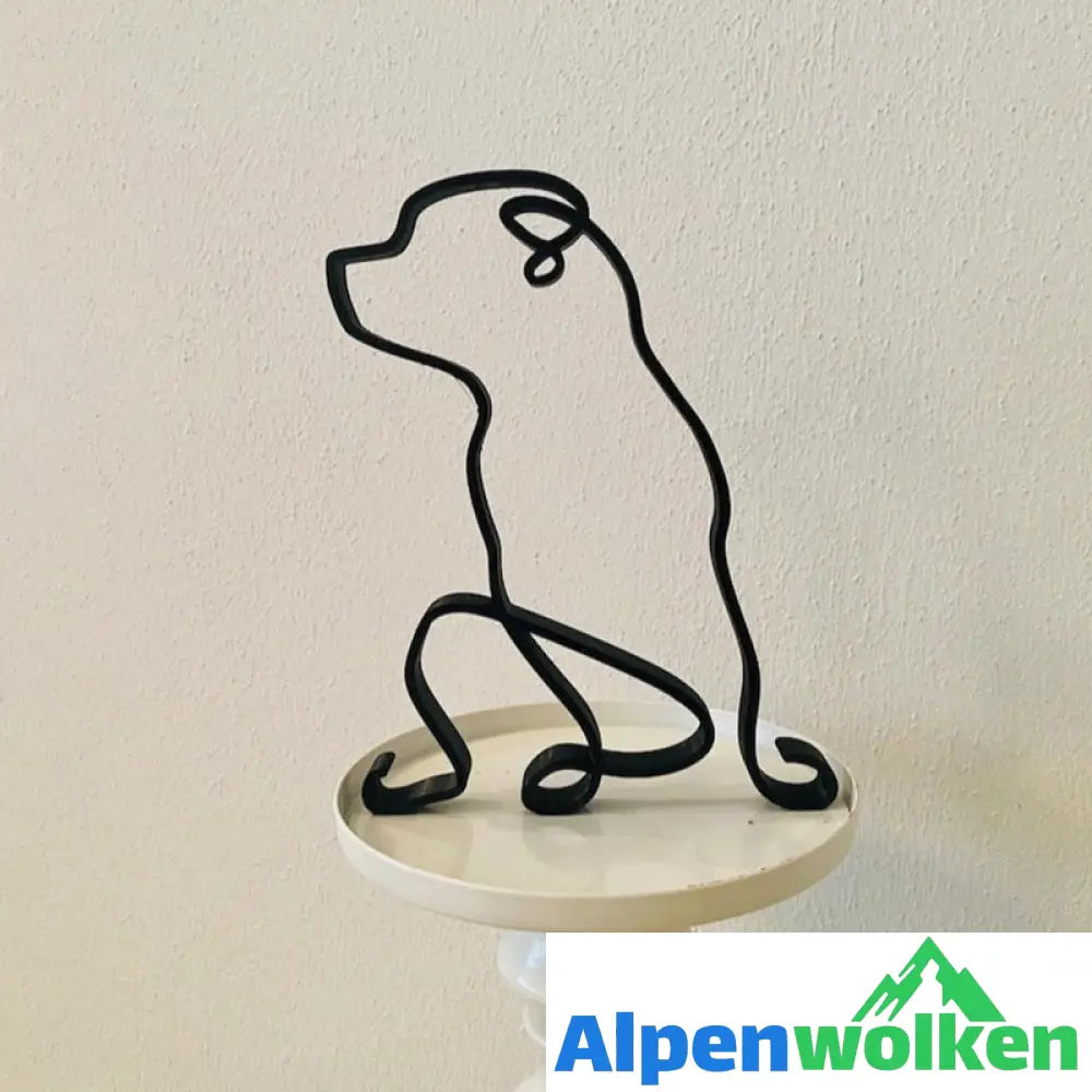 Alpenwolken - Minimalistische Hundeskulptur Rottweiler