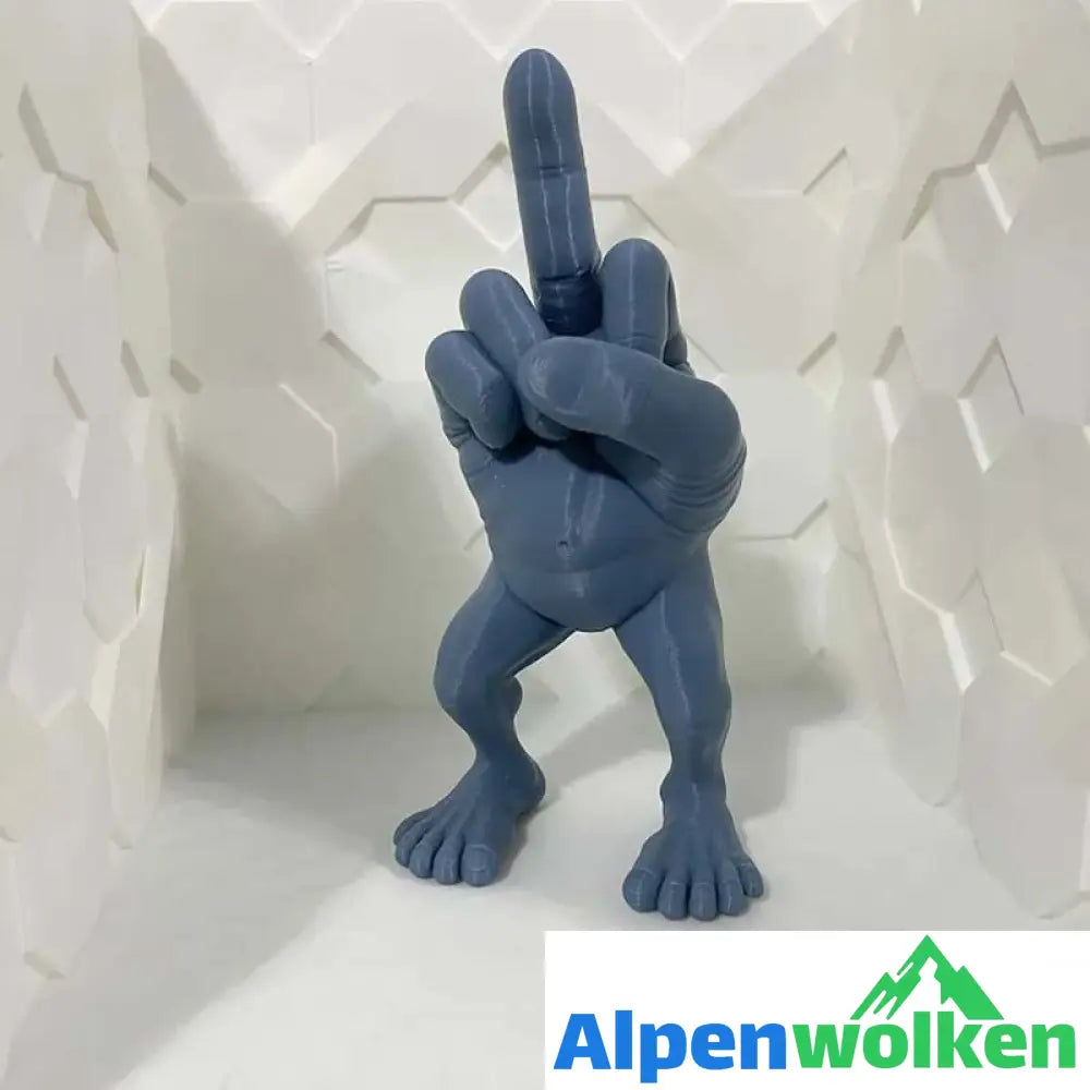 Alpenwolken - Mittelfingerfigur mit Beinen