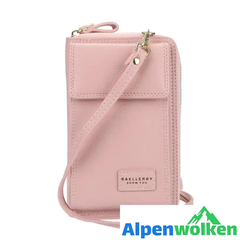 Alpenwolken - Mode Frauen PU-Leder Schultertasche, MINI Größe Rosa