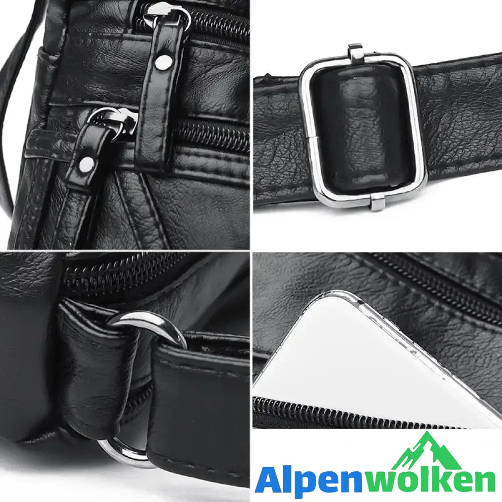 Alpenwolken - Mode Leder Mädchen Umhängetasche