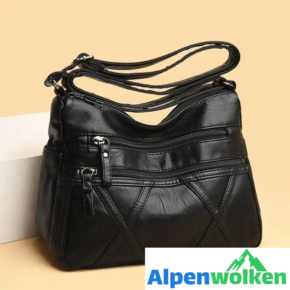 Alpenwolken - Mode Leder Mädchen Umhängetasche