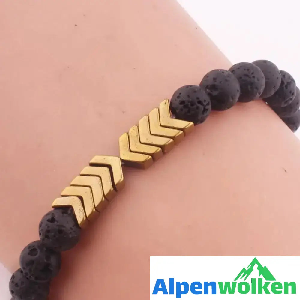 Alpenwolken - Mode Yoga Energie Naturstein Pfeilarmband