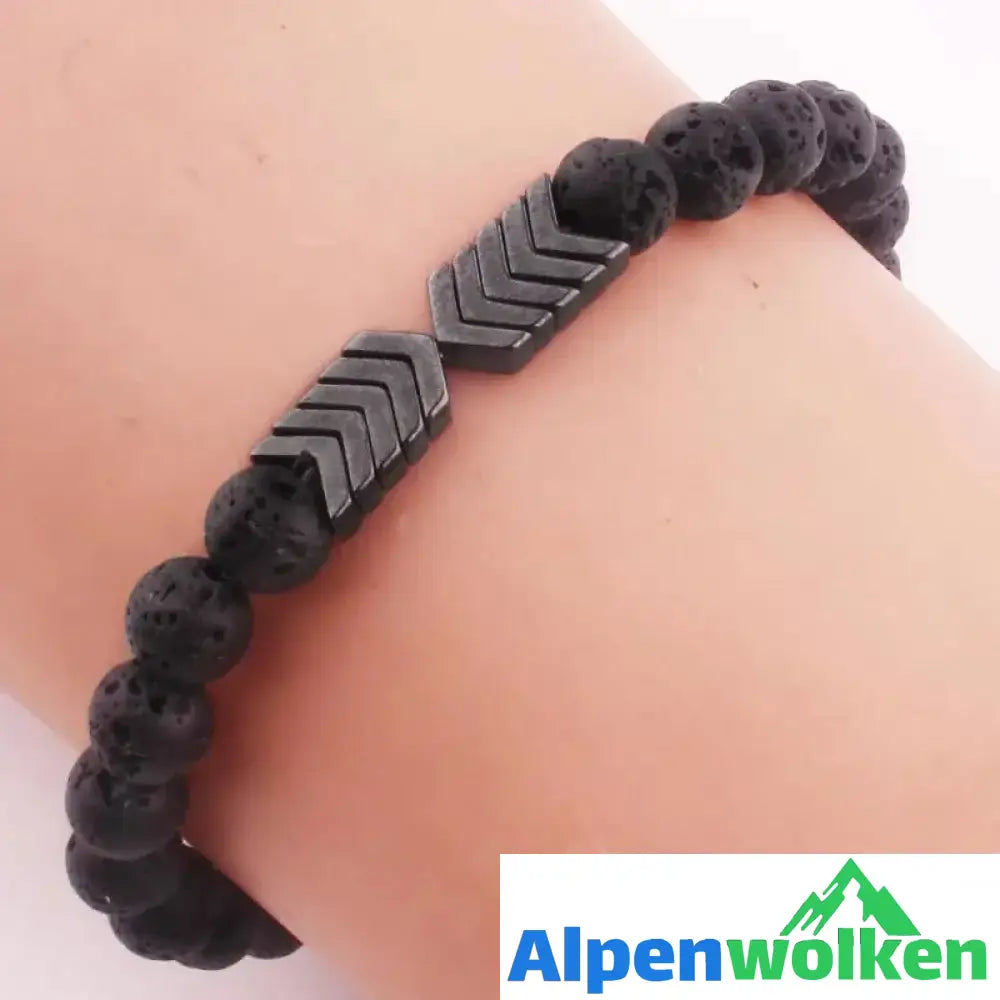 Alpenwolken - Mode Yoga Energie Naturstein Pfeilarmband