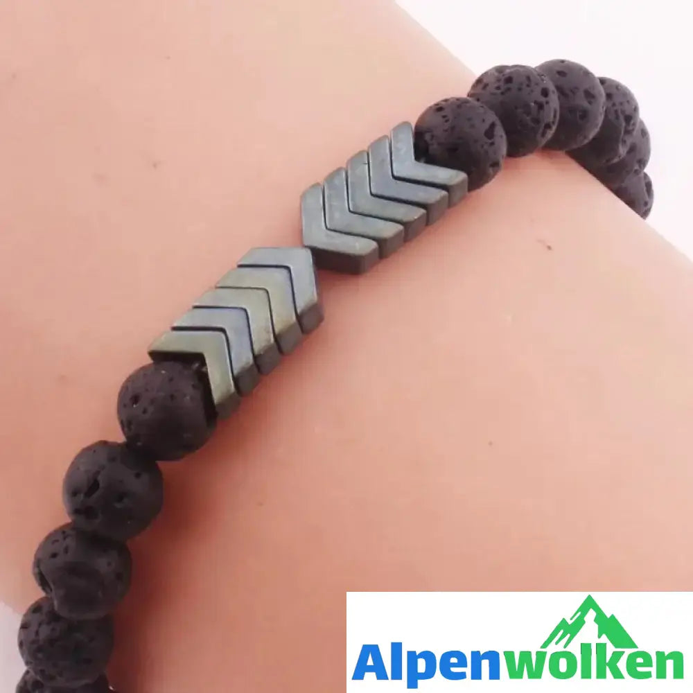 Alpenwolken - Mode Yoga Energie Naturstein Pfeilarmband