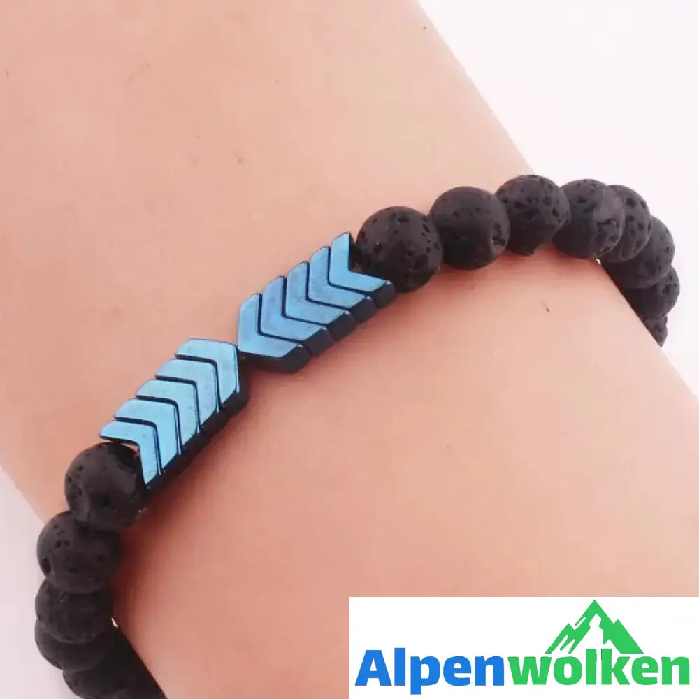 Alpenwolken - Mode Yoga Energie Naturstein Pfeilarmband