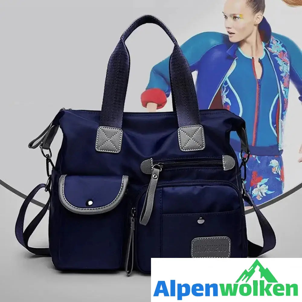 Alpenwolken - Modedame Tragbare Reisetasche mit einer Schulter Blau