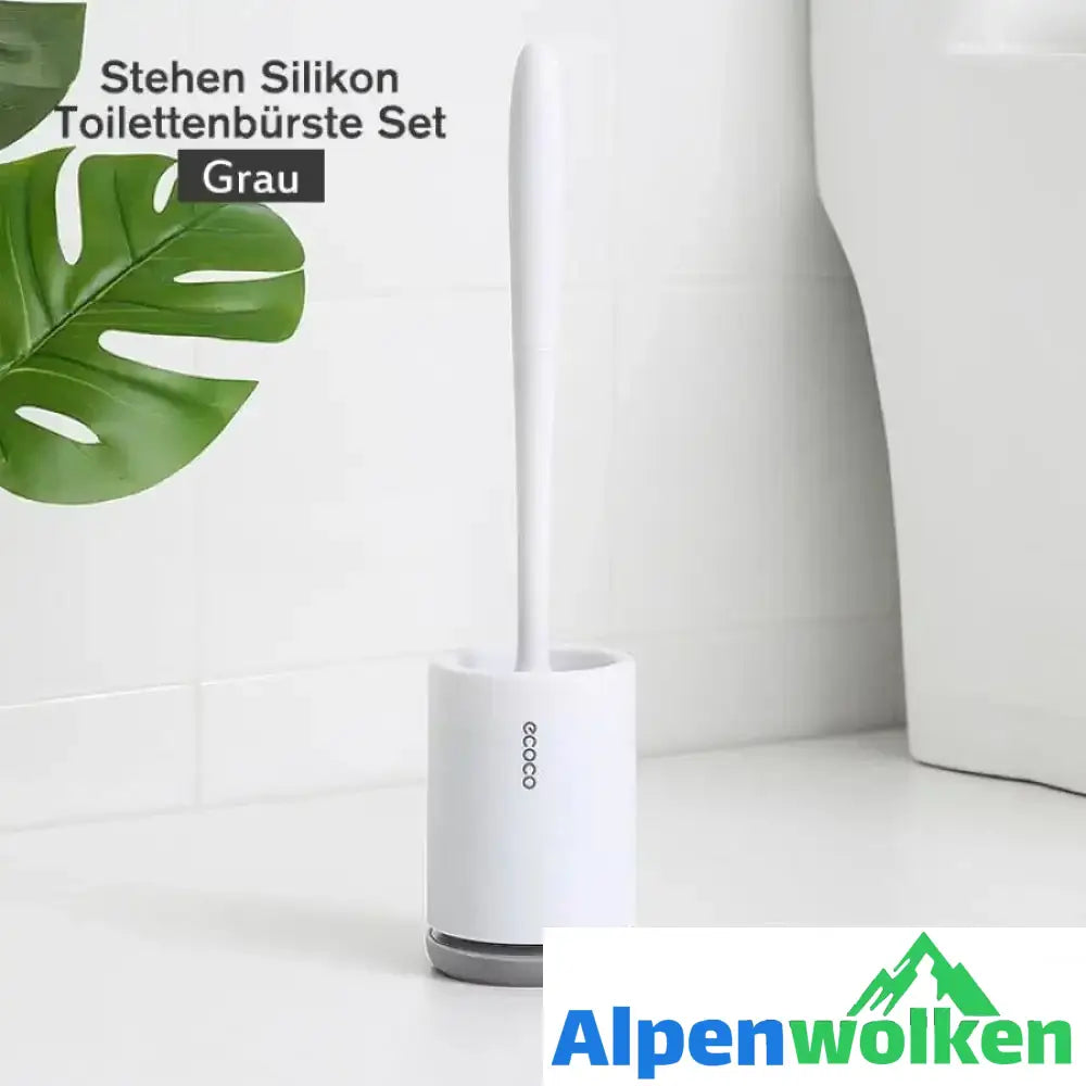 Alpenwolken - Moderne Hygienische Toilettenbürste Grau Stehen