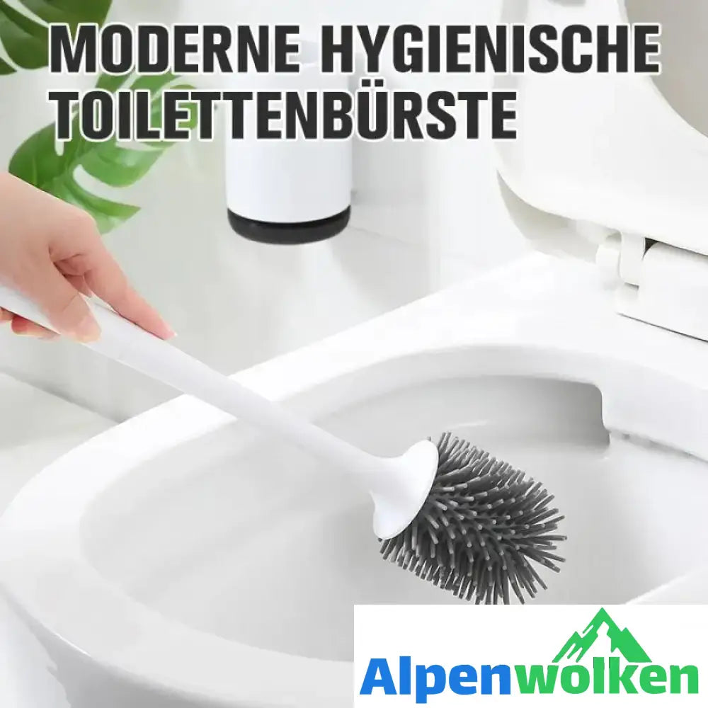 Alpenwolken - Moderne Hygienische Toilettenbürste Schwarz Wandmontage