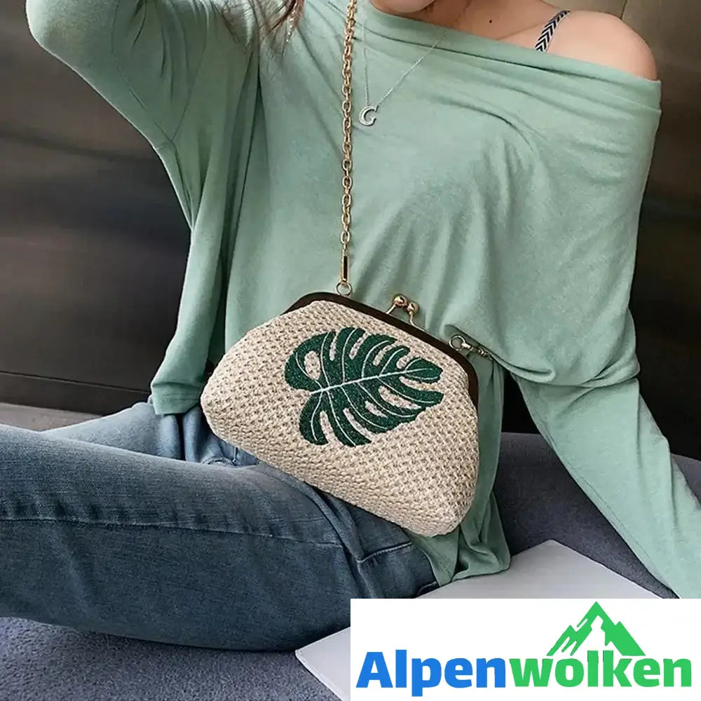 Alpenwolken - Modische Damen Strohflechttache