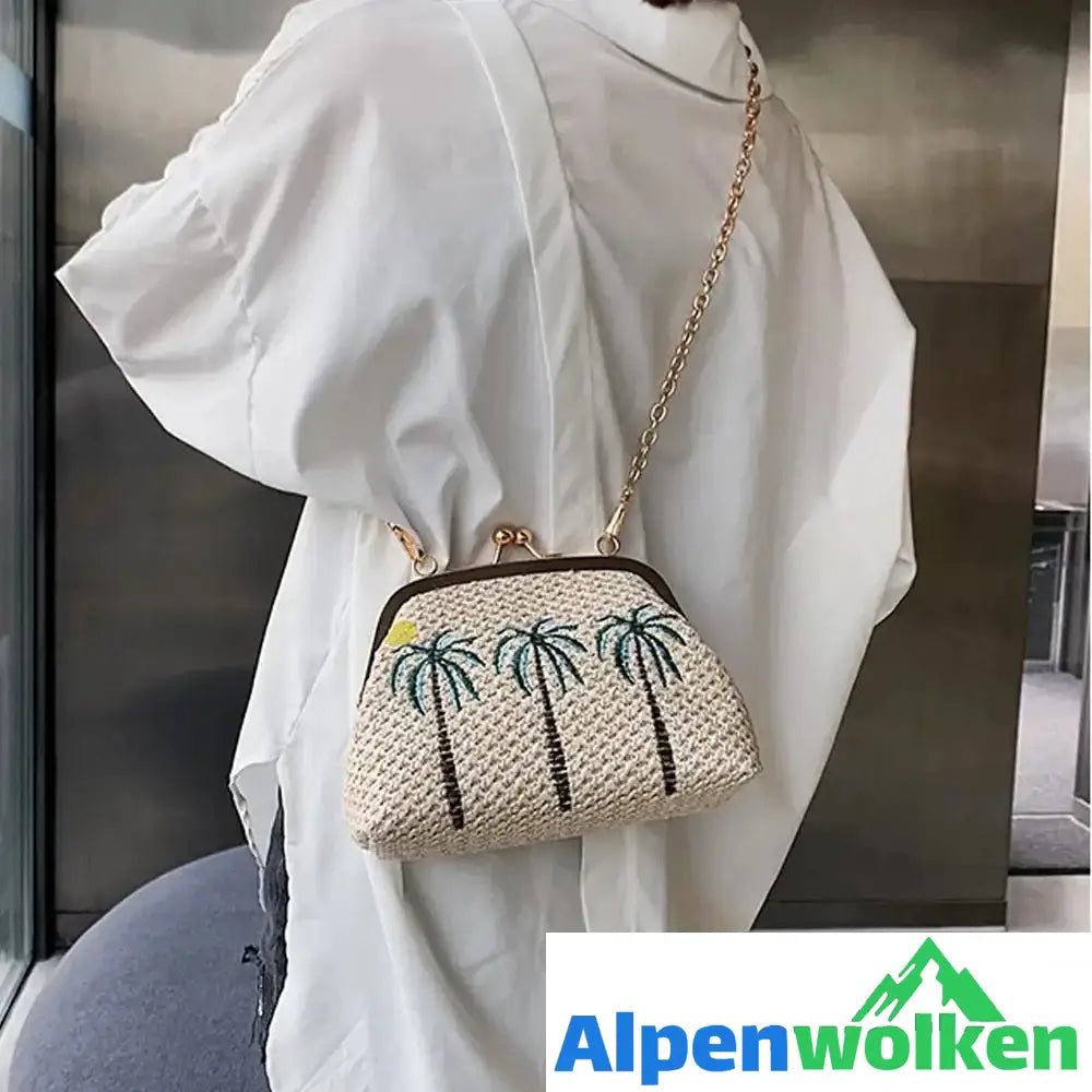 Alpenwolken - Modische Damen Strohflechttache