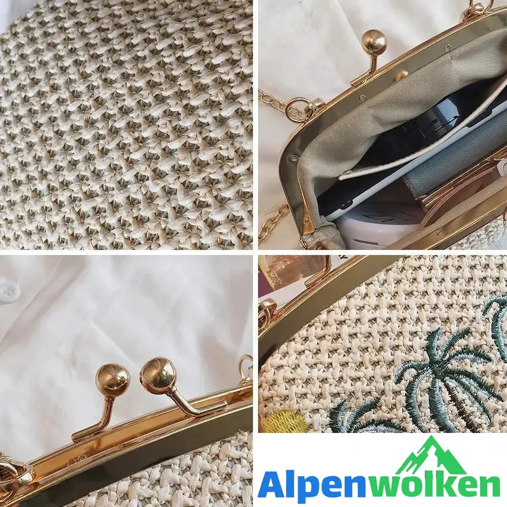 Alpenwolken - Modische Damen Strohflechttache