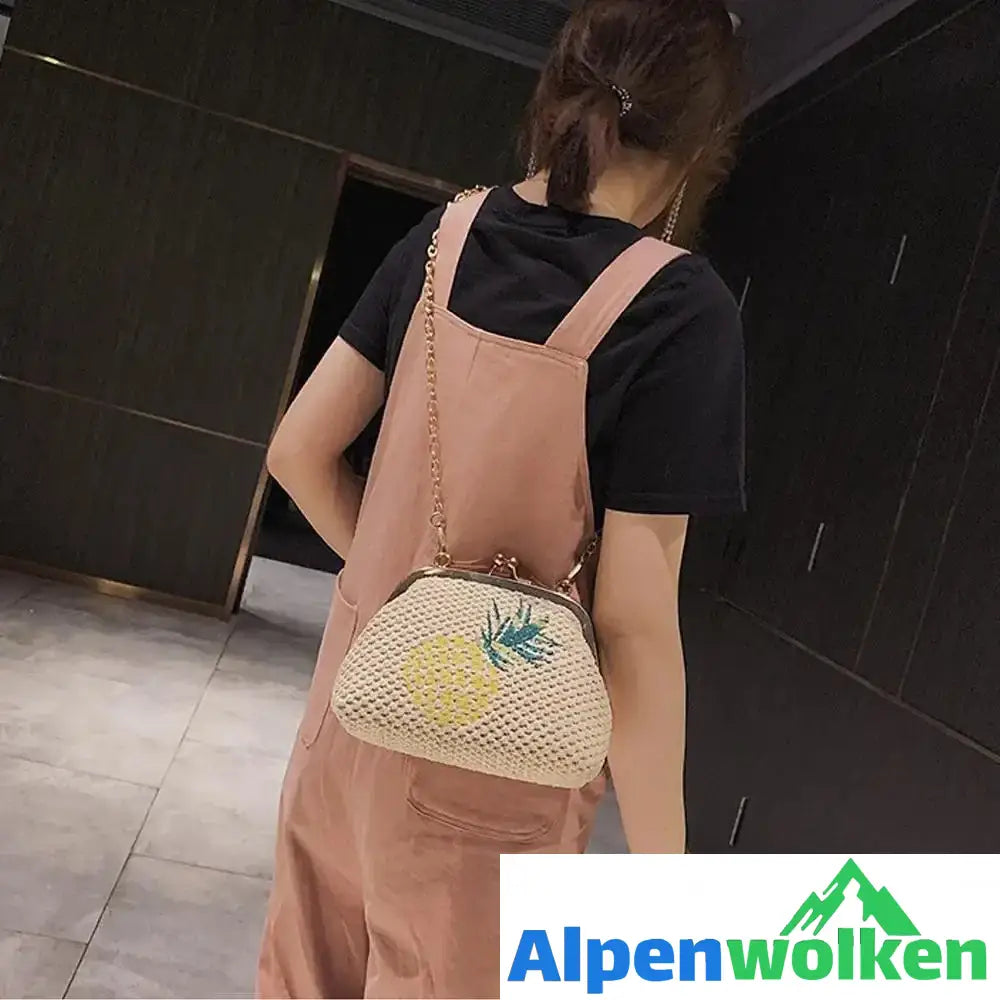 Alpenwolken - Modische Damen Strohflechttache