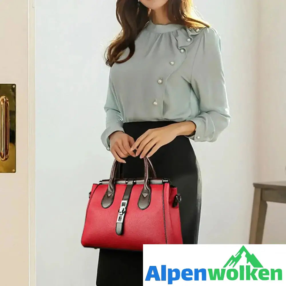 Alpenwolken - Modische Damen Umhängetasche & Handtasche aus PU Leder