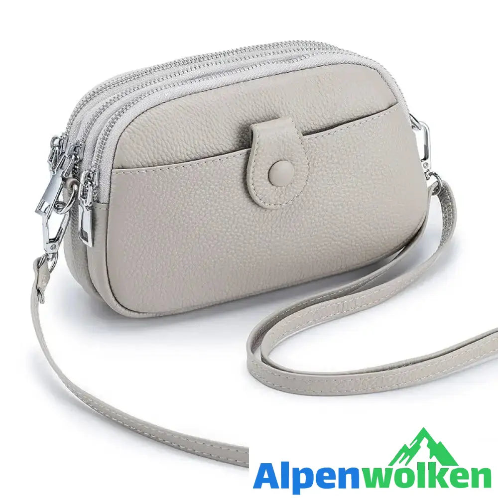 Alpenwolken - Modische Mini-Umhängetasche für Damen Weiß