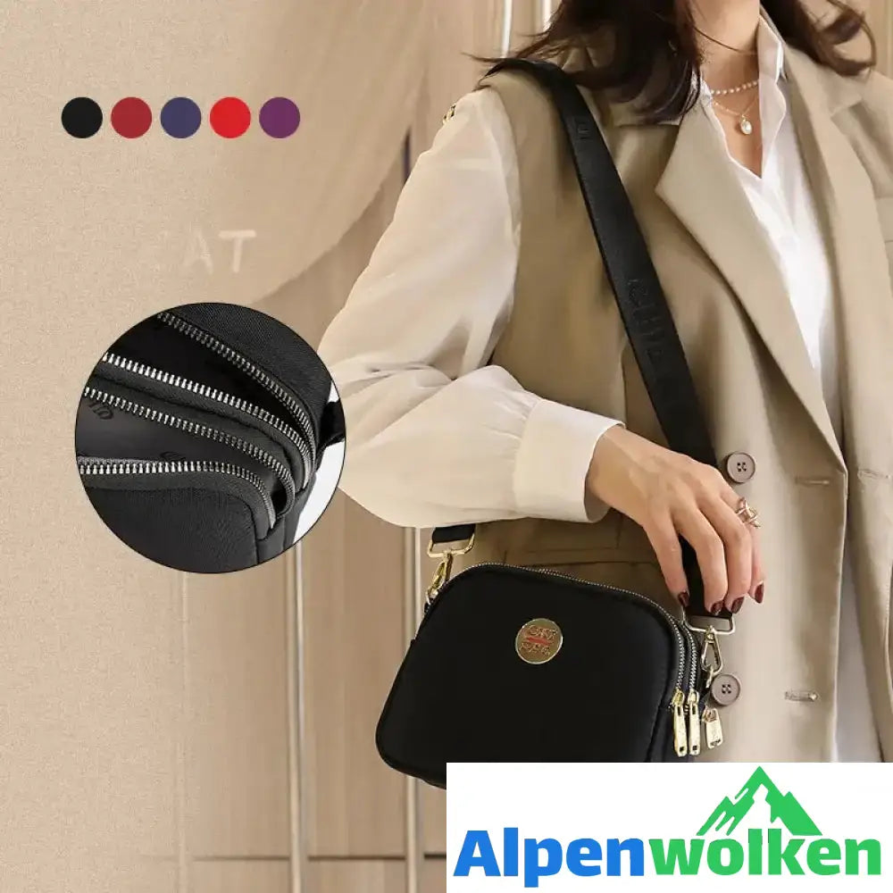 Alpenwolken - Modische multifunktionale Umhängetasche aus Nylon für Damen