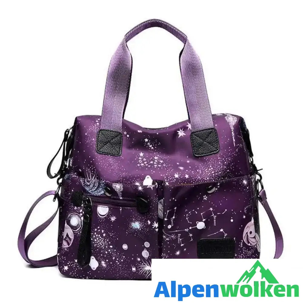 Alpenwolken - Modische wasserdichte Tasche für die Damen Lila