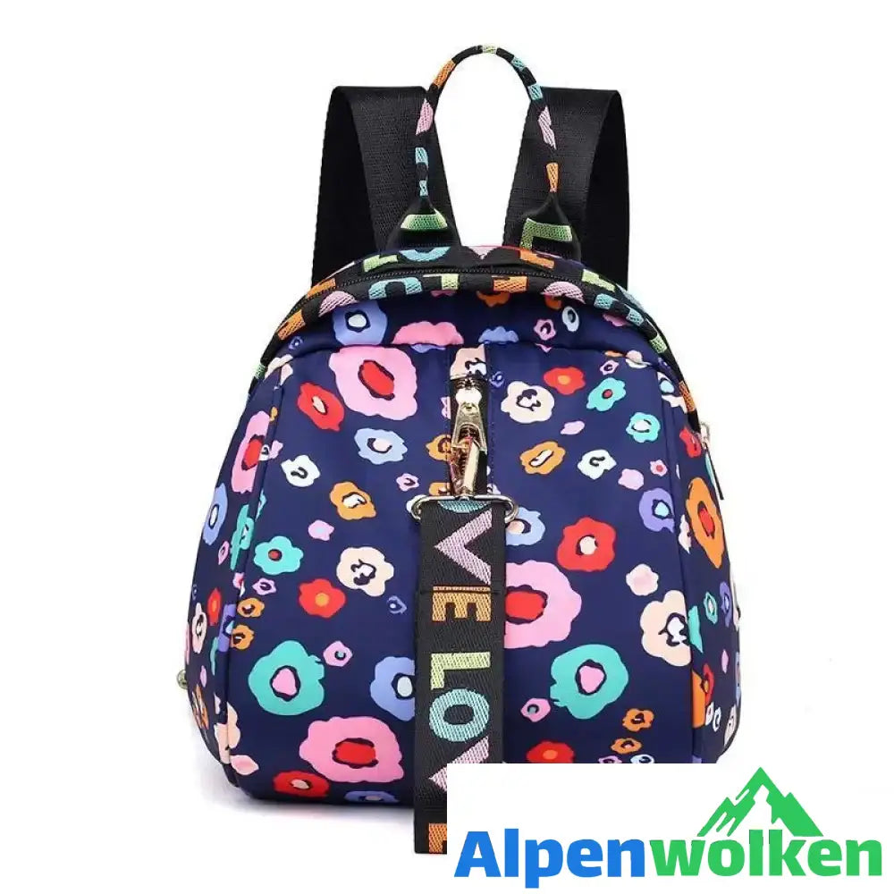 Alpenwolken - Modischer Damen Rucksack Bunte Blumen