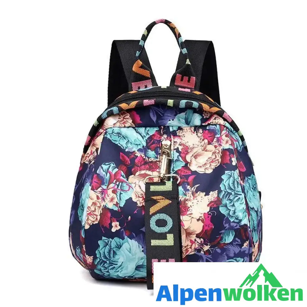 Alpenwolken - Modischer Damen Rucksack Fantasieblumen