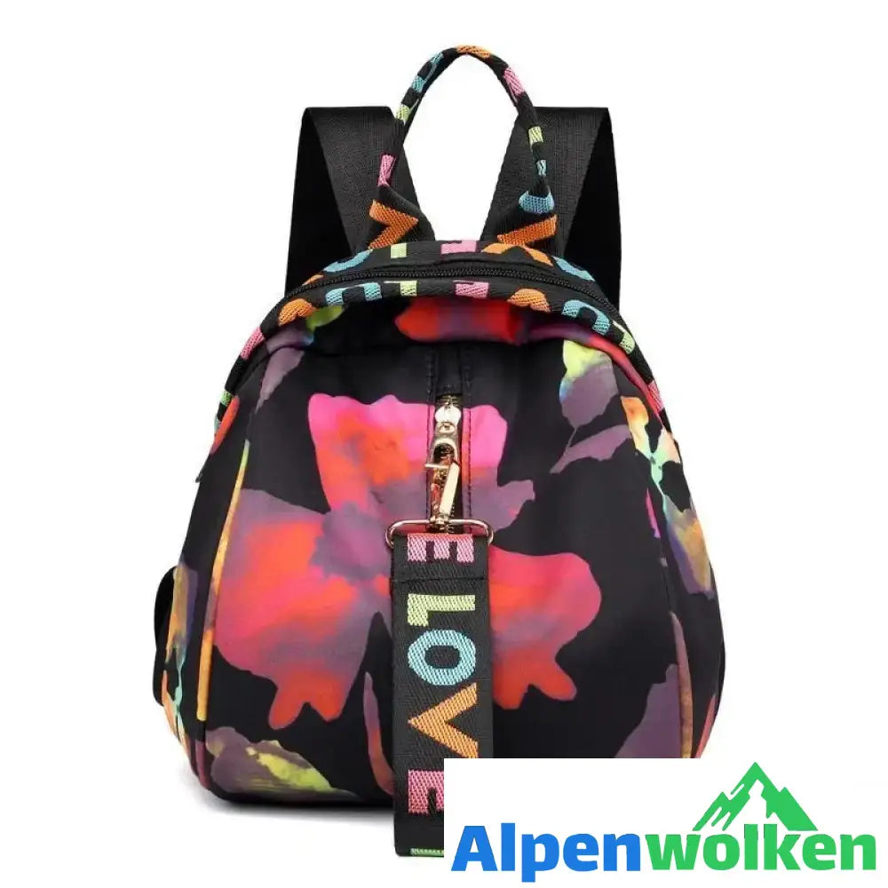 Alpenwolken - Modischer Damen Rucksack Großblumen