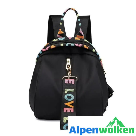 Alpenwolken - Modischer Damen Rucksack Schwarz