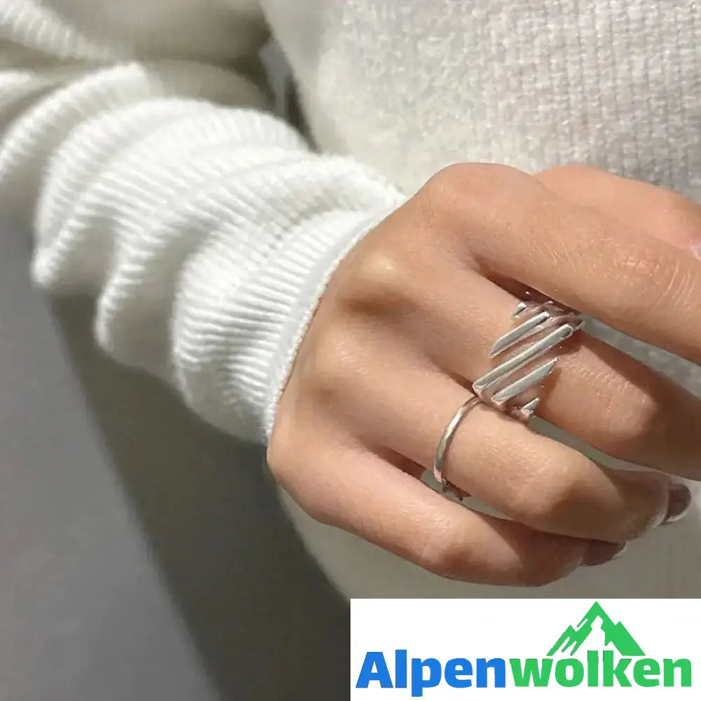 Alpenwolken - Modischer einfacher Twill-Ring