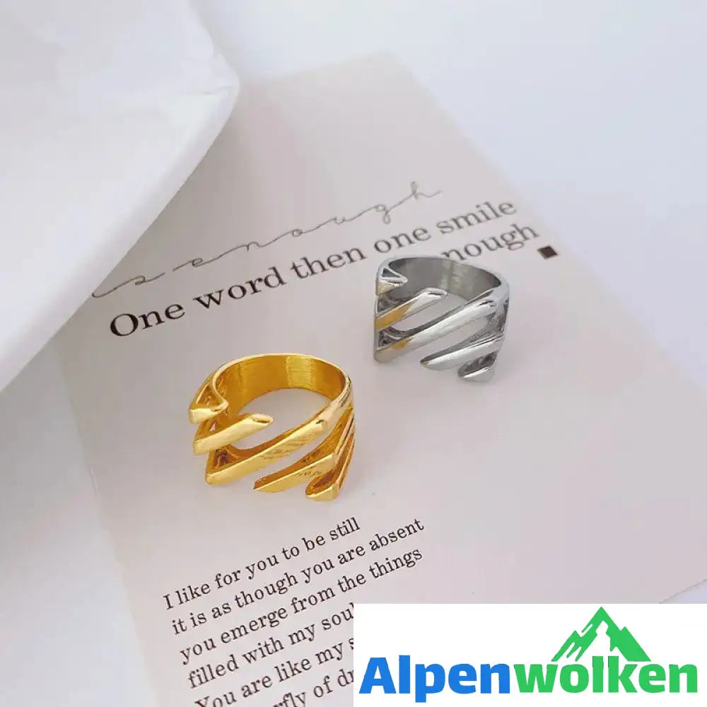 Alpenwolken - Modischer einfacher Twill-Ring