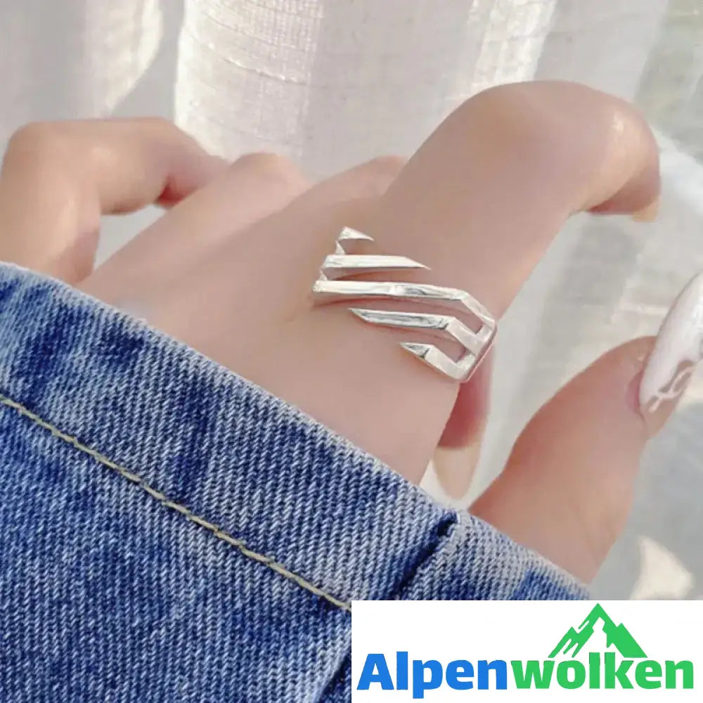 Alpenwolken - Modischer einfacher Twill-Ring